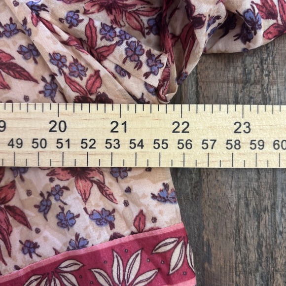 My Danielle Cracker Barrel Wms XL Floral Peasant Blouse Square Neck Tiered Boho - Picture 6 of 10